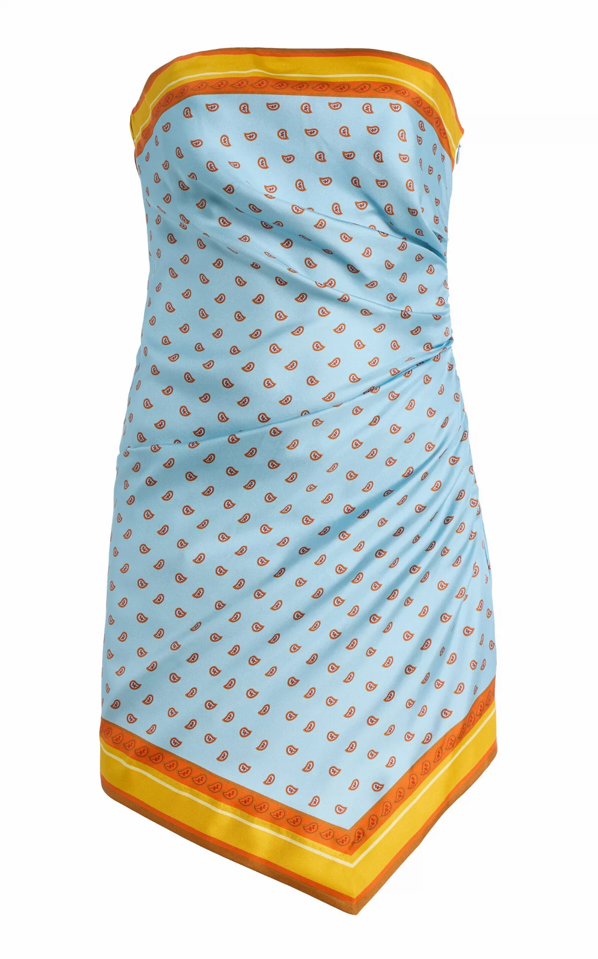 La Isla Bandana-Print Silk-Twill Scarf Mini Dress