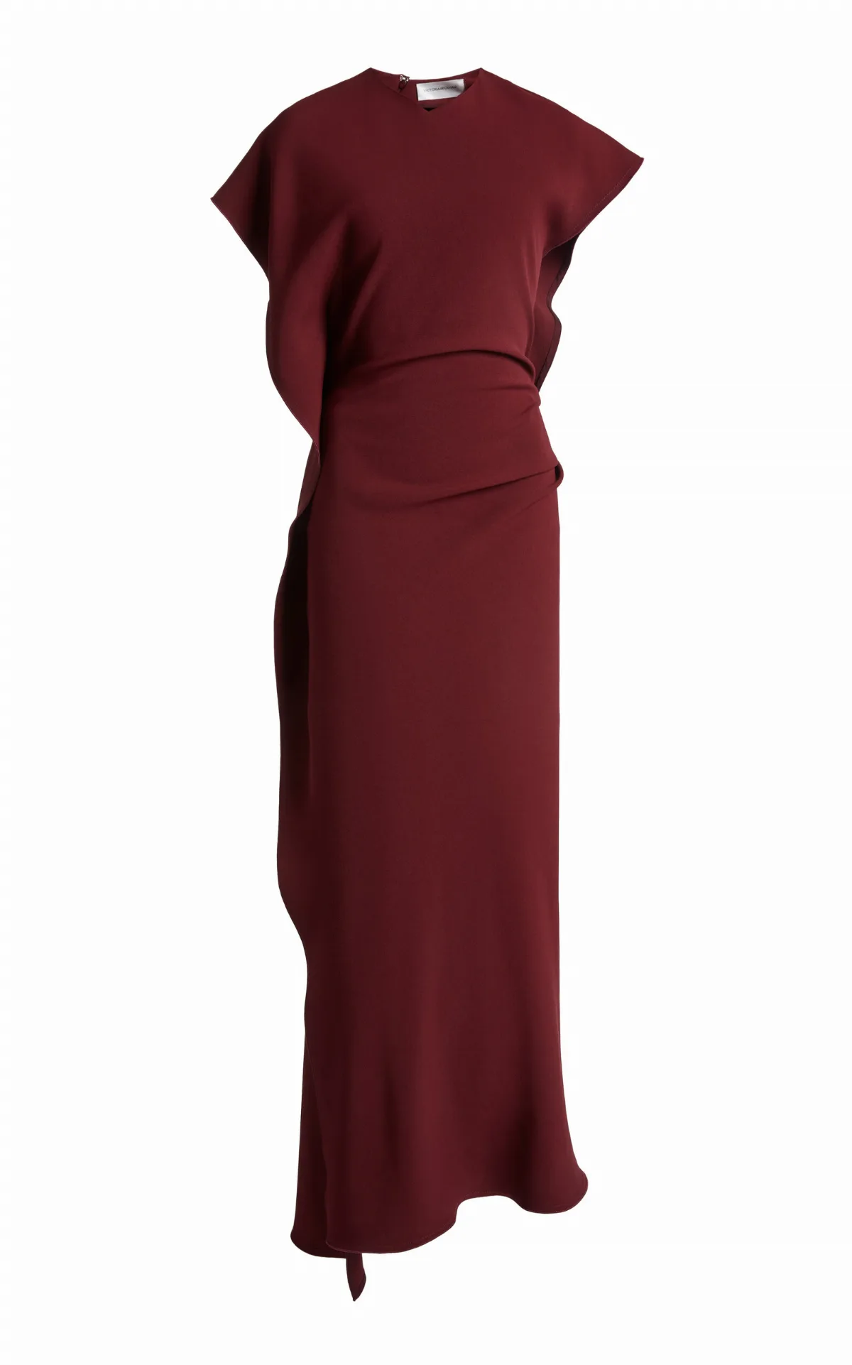 Victoria Draped Fluid Cady Midi Dress