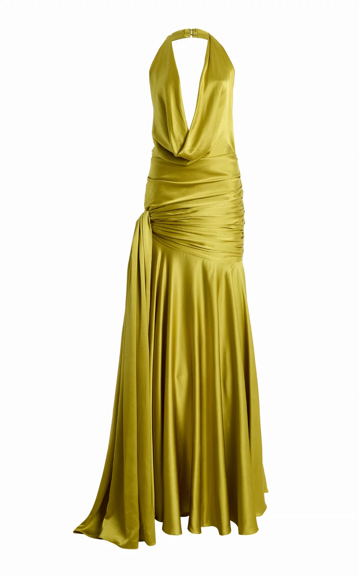 Brenda Draped Silk Maxi Dress