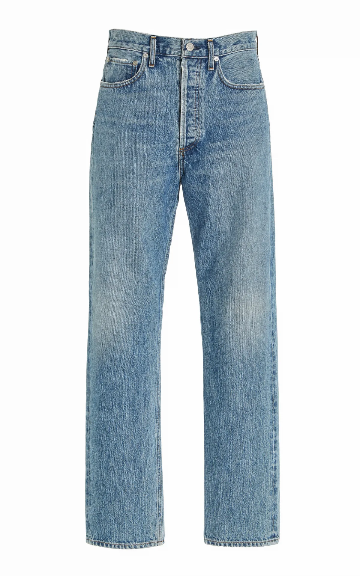 90s Pinch Waist Rigid High-Rise Straight-Leg Jeans by Agolde