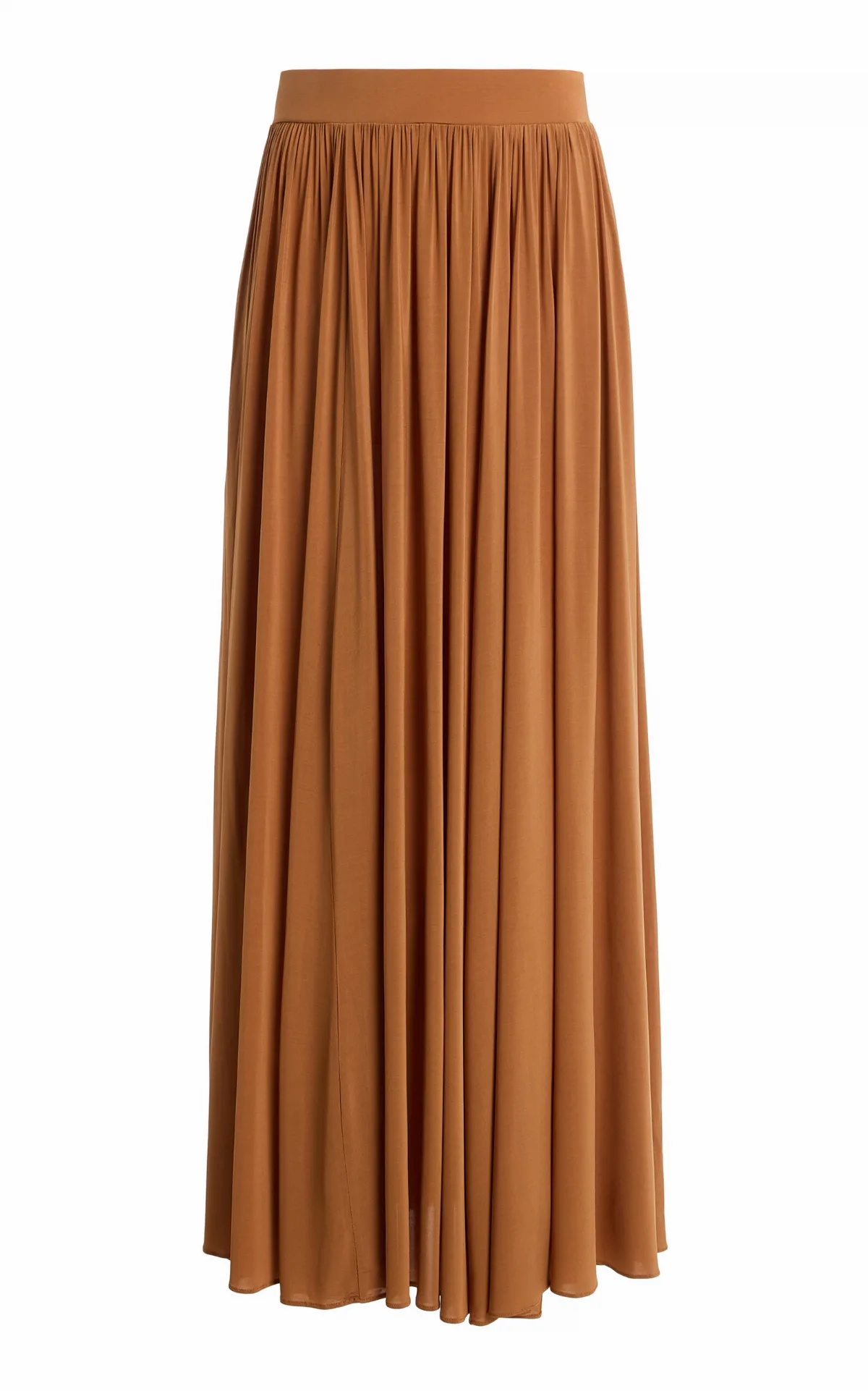 Gathered Crepe Maxi Skirt