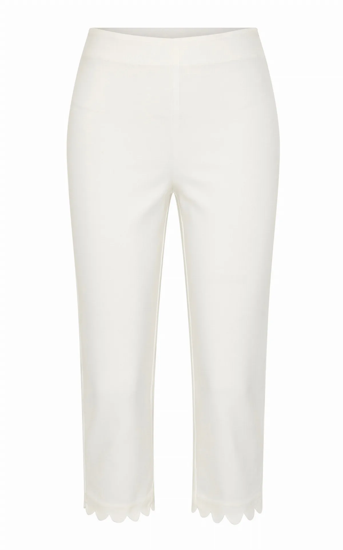 Alfie Scallop-Hem Cotton-Blend Capris by ROAME