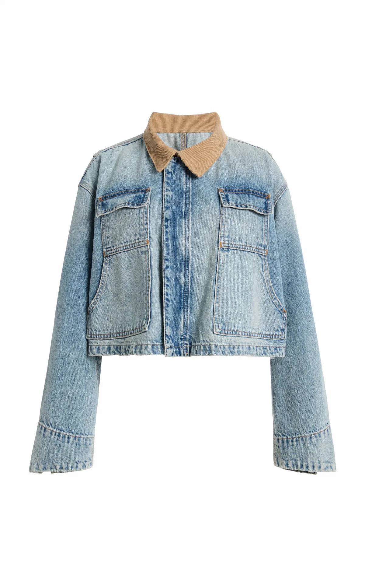 Conner Cropped Denim Worker Jacket