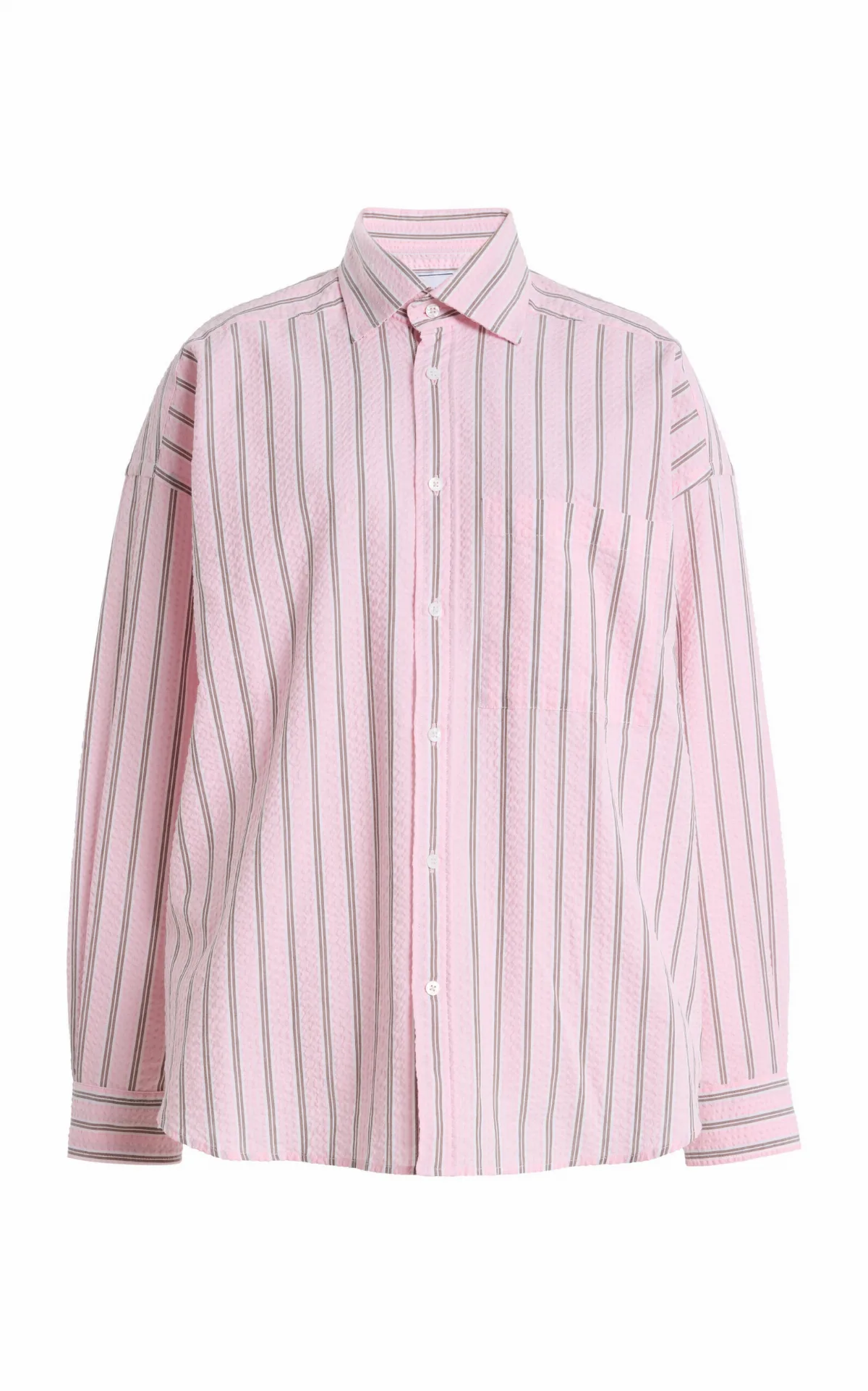 The Weekend Striped Cotton Seersucker Shirt