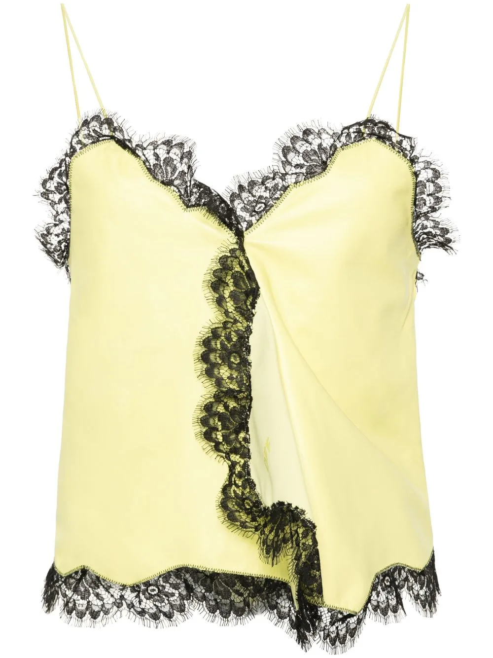 Leather Lace-Detail Top