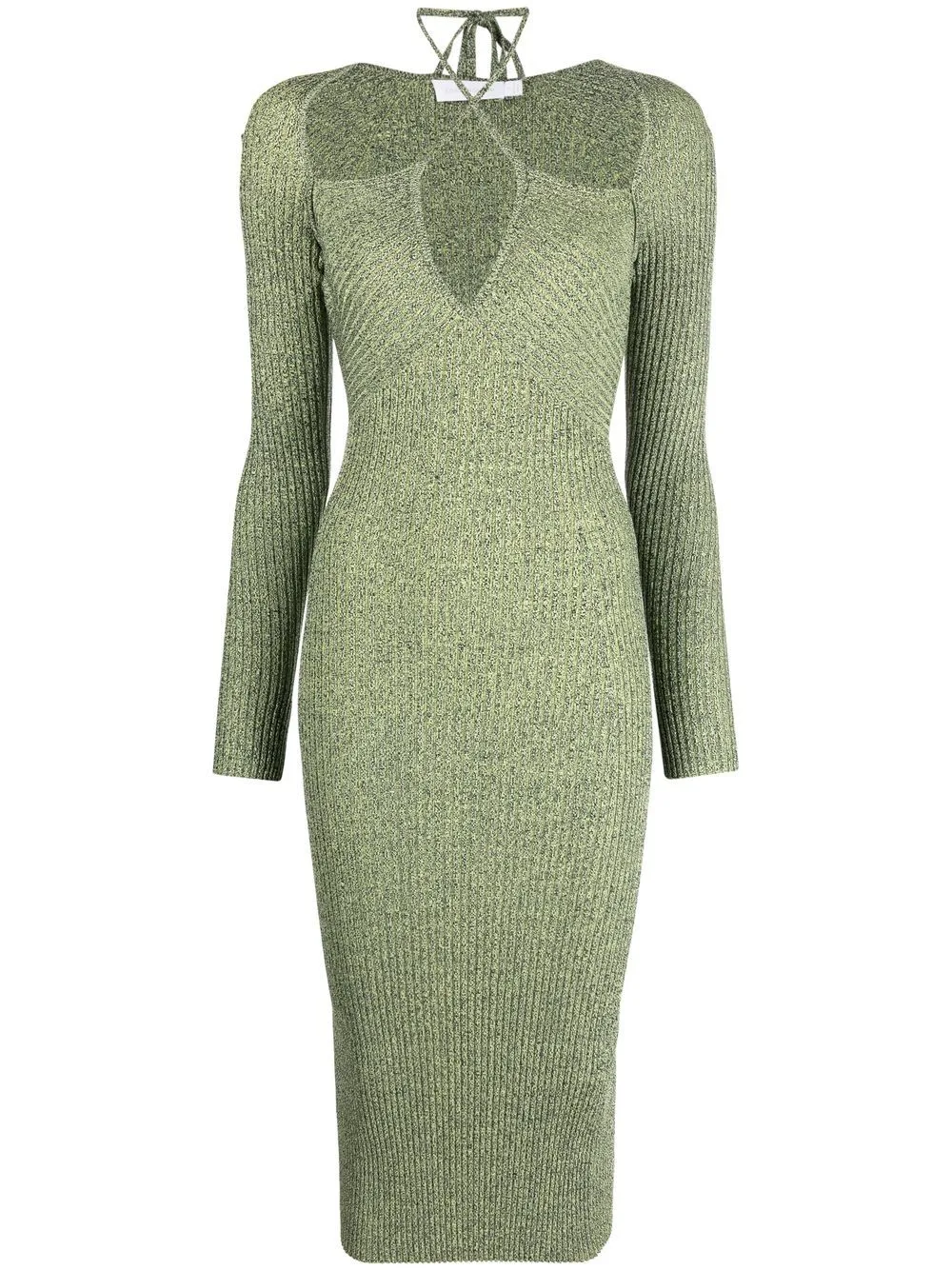 Crossover Strap Bodycon Midi Dress