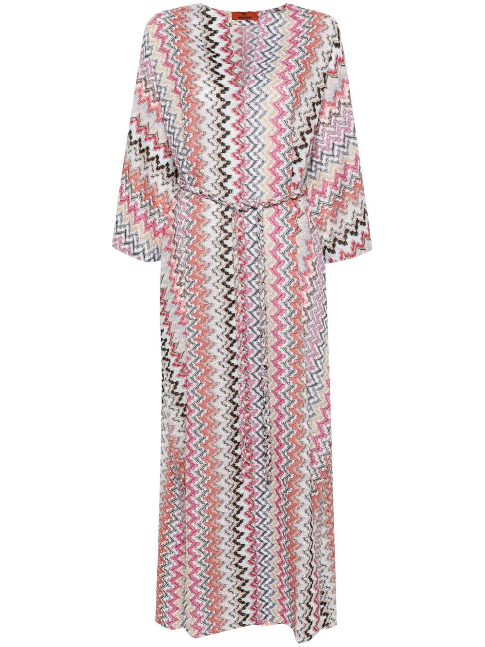 Zigzag-Woven Maxi Dress