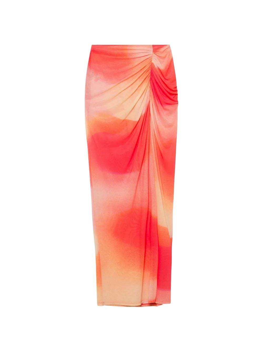 Kensingten Ruched Mesh Maxi Skirt