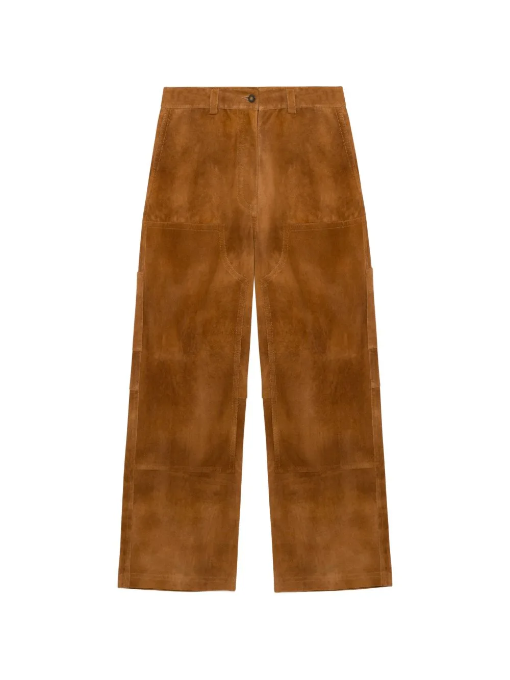 Bates Suede Straight-Leg Trousers