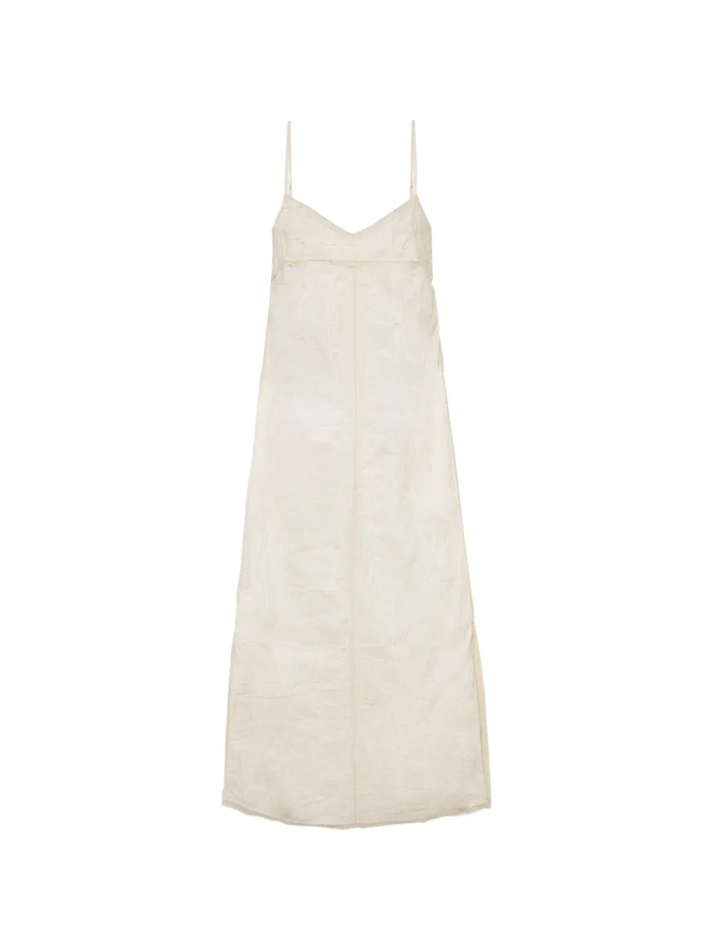 Leah Crinkled-Effect Backless Midi Dress