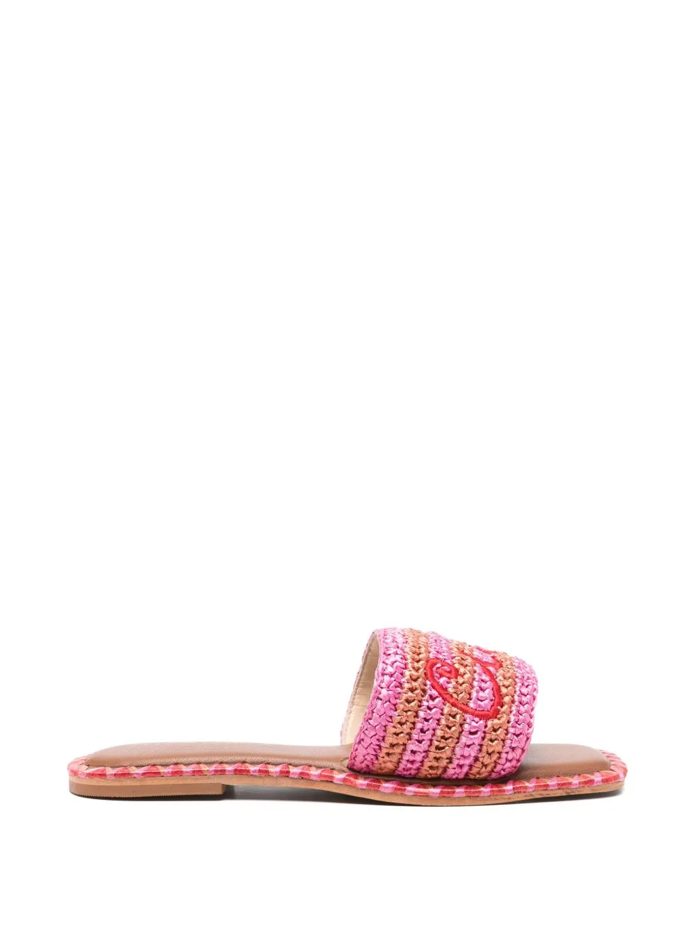 Giada Benincasa x De Siena Woven Embroidered Sandals