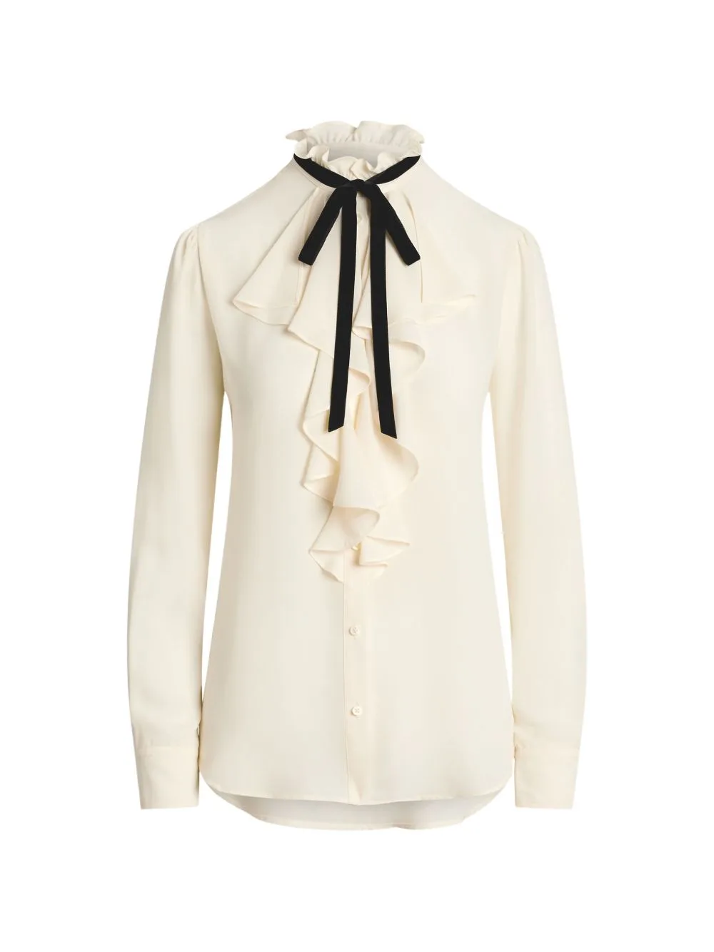 Ruffled-Neck Blouse