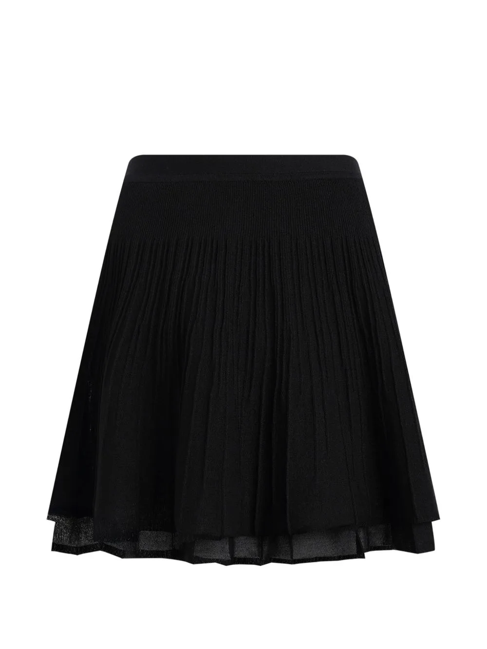 Lattice Pleated Mini Skirt