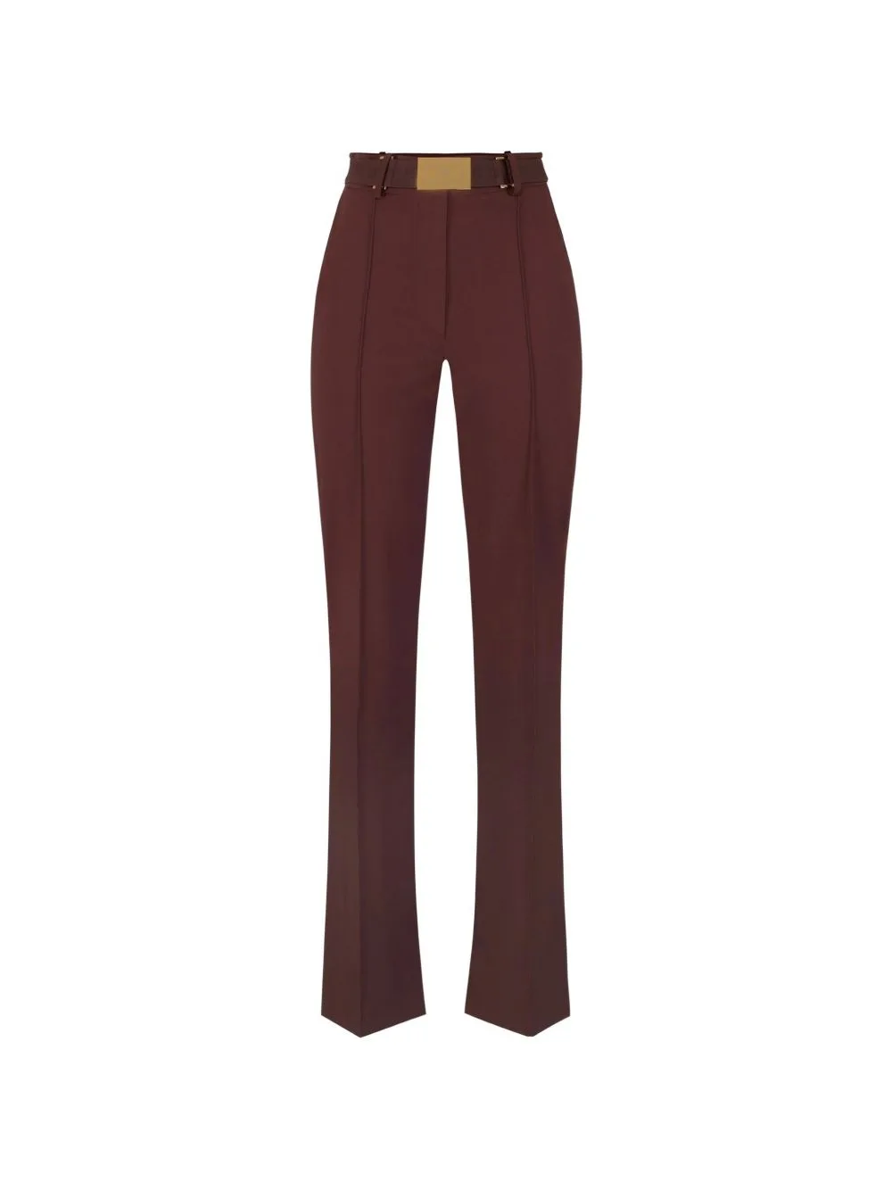 Belted Pin-Tuck Trousers