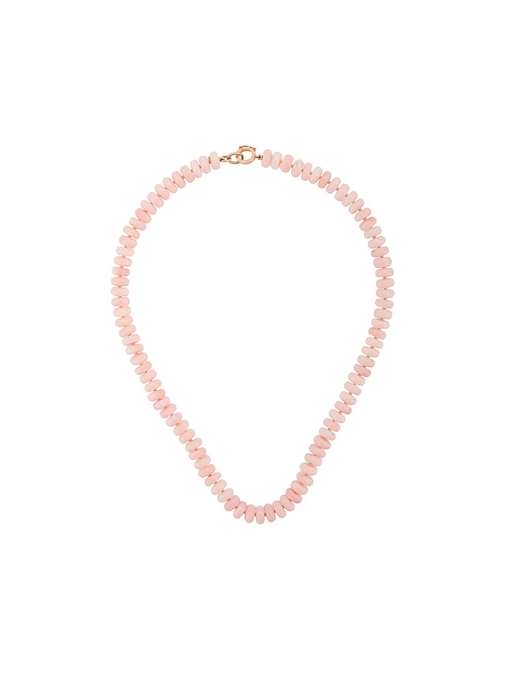 18kt Rose Gold 8mm Opal Beaded Necklace