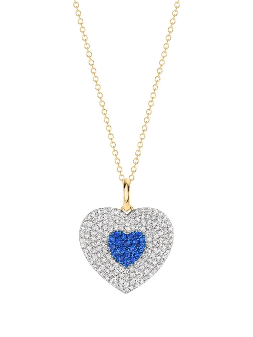 Infinity Heartbeat Sapphire and Diamond Necklace