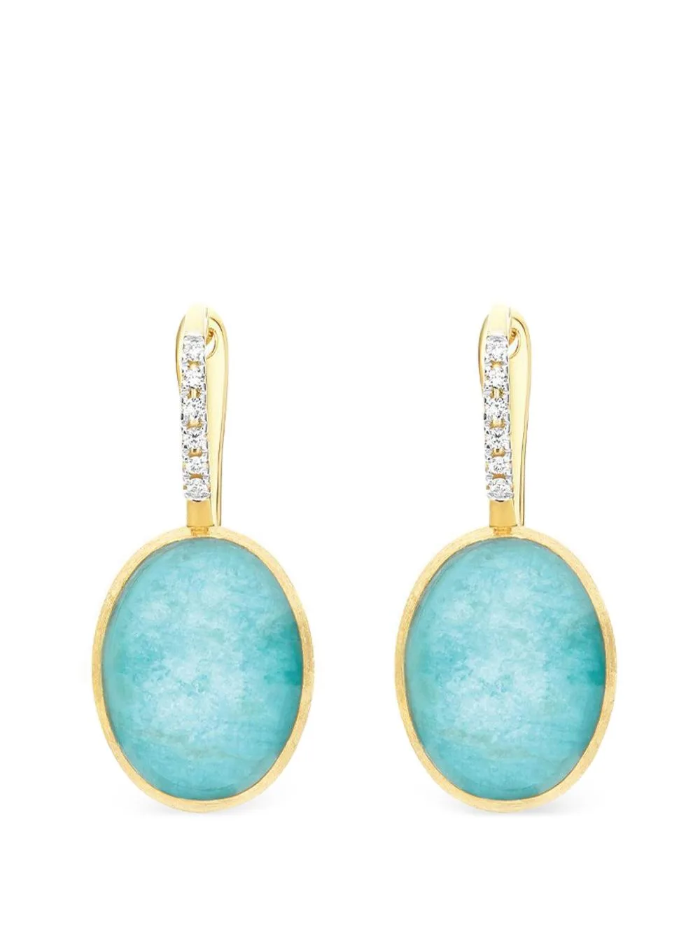 Ciliegine Amazonite Diamond Earrings