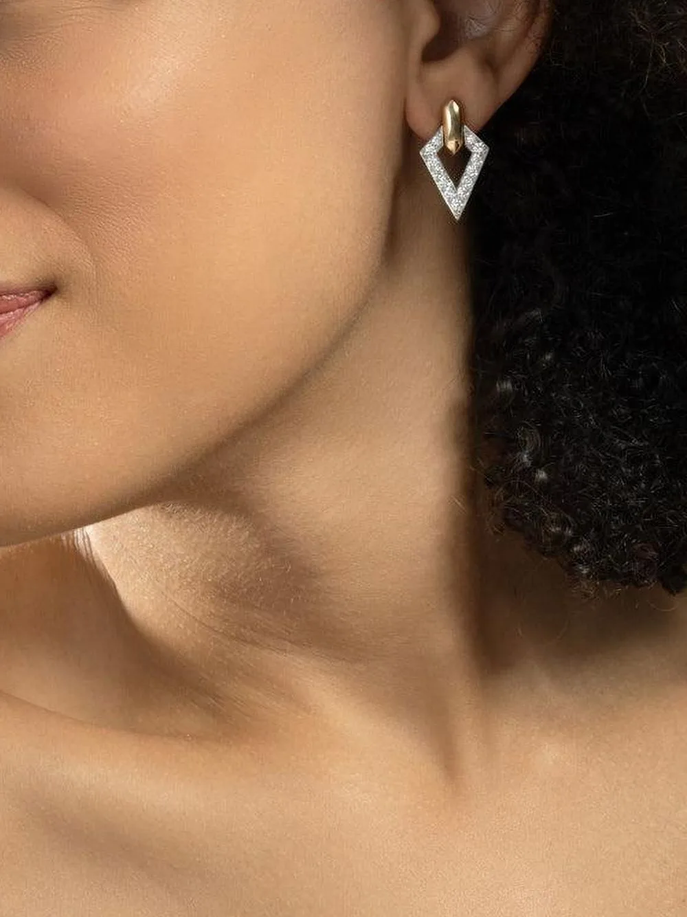 Diamond Geometric Earrings