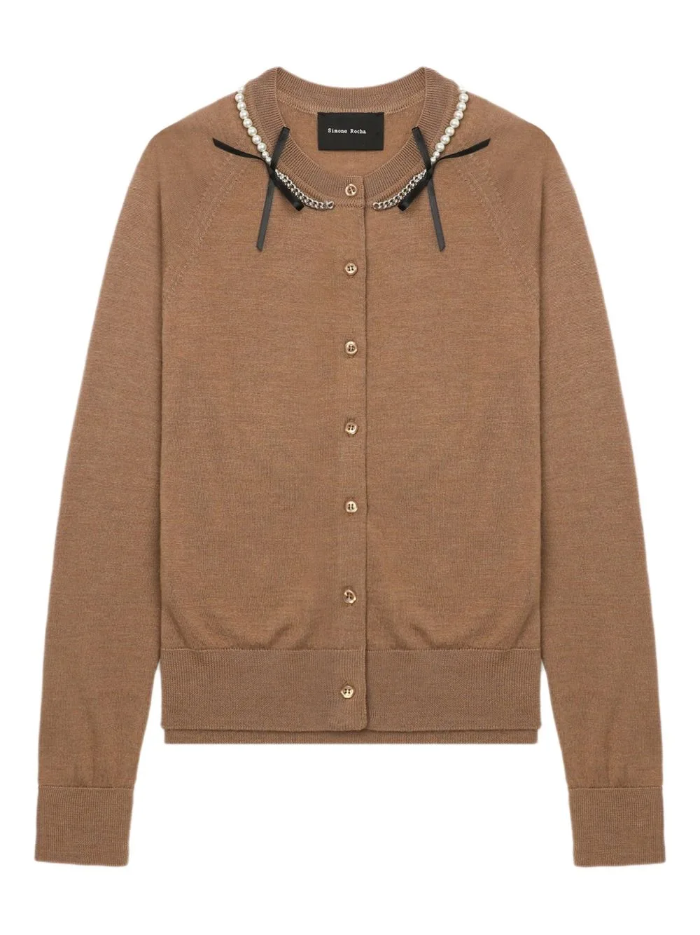 Pearl-Embellished Cardigan