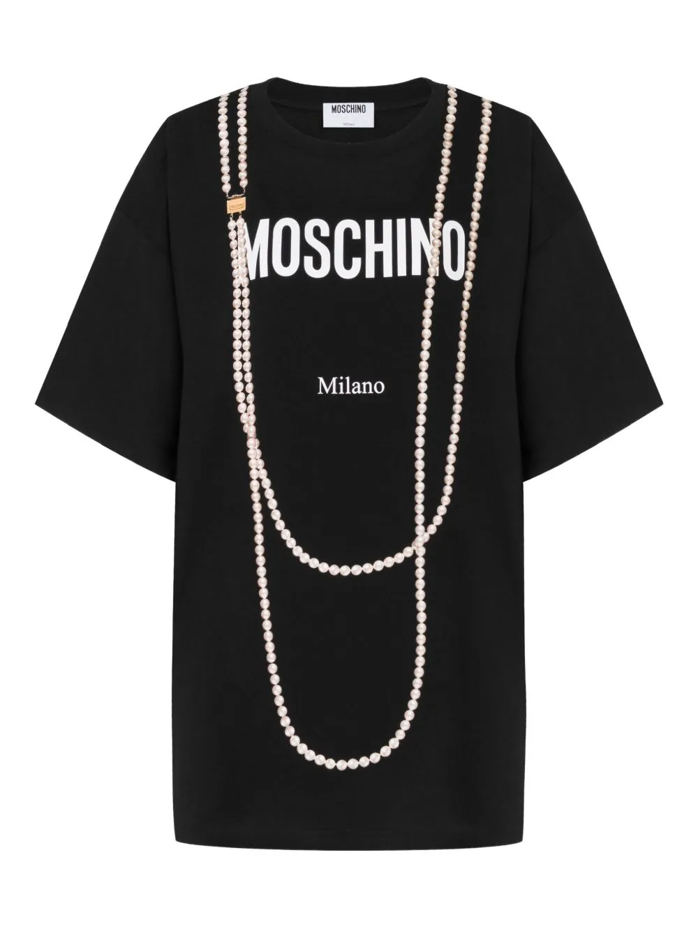 Printed Organic Cotton Jersey T-Shirt by Moschino