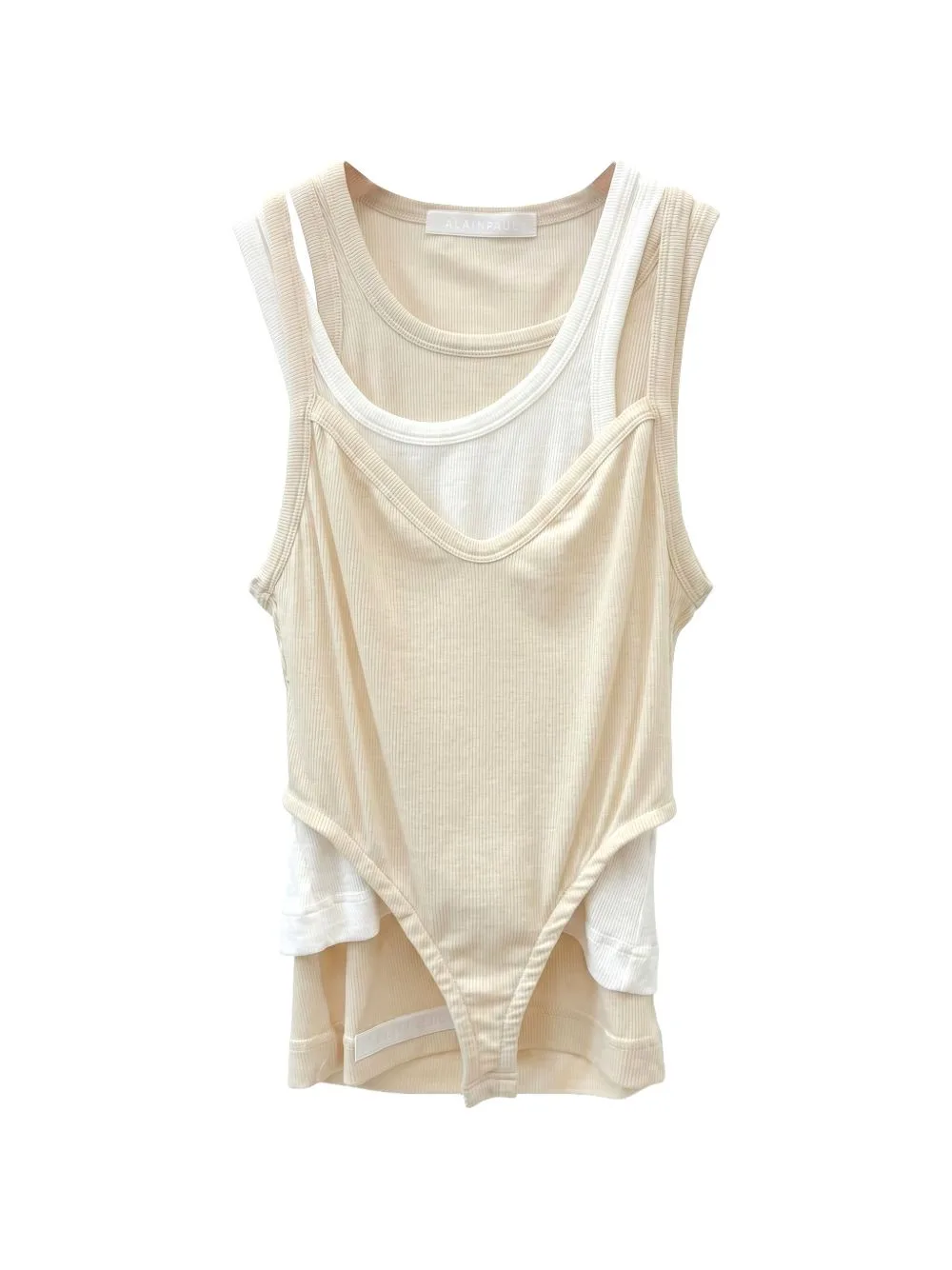 Ribbed Layered-Effect Tank Top