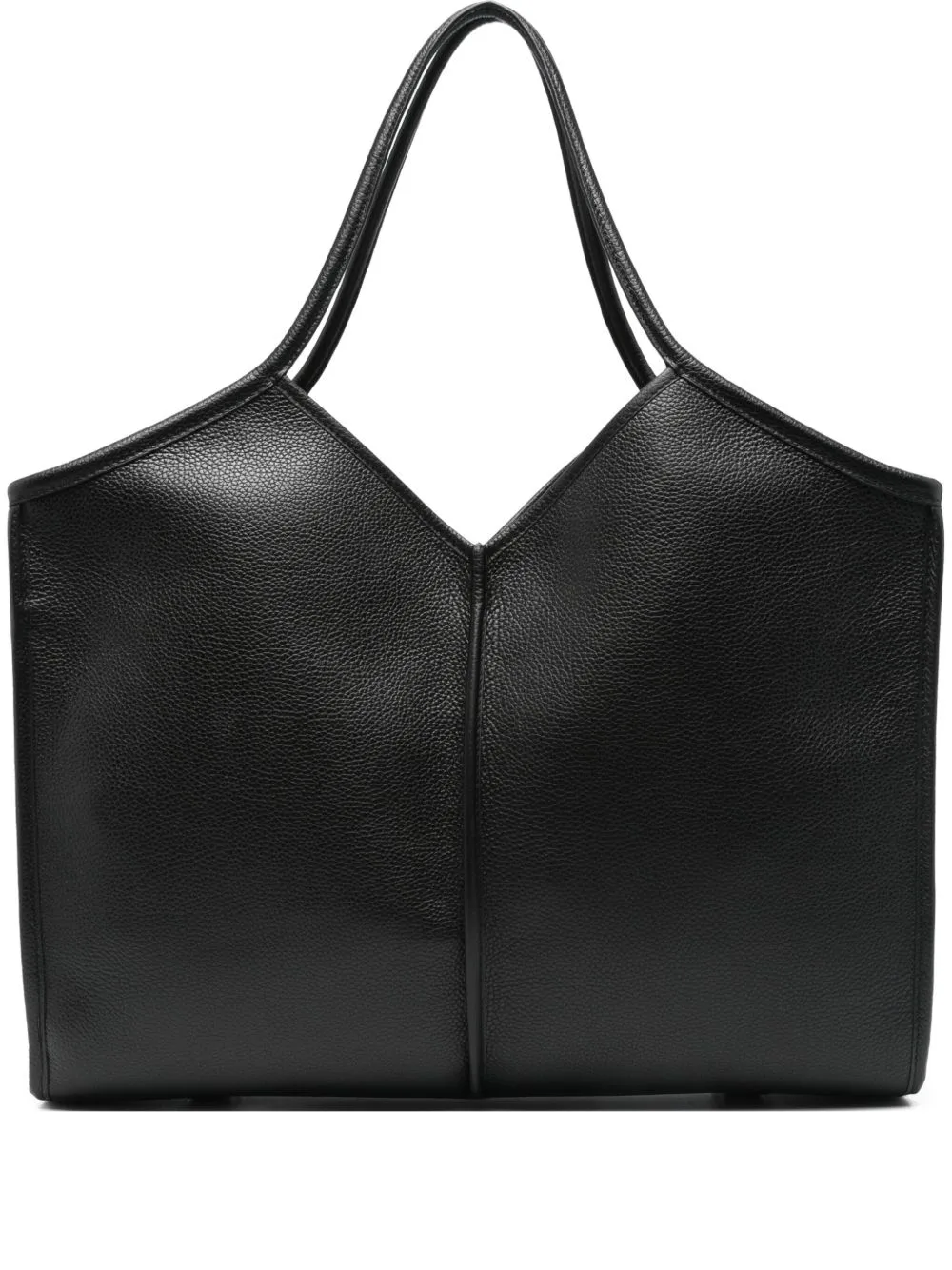 Calella V-Neck Calfskin Tote Bag