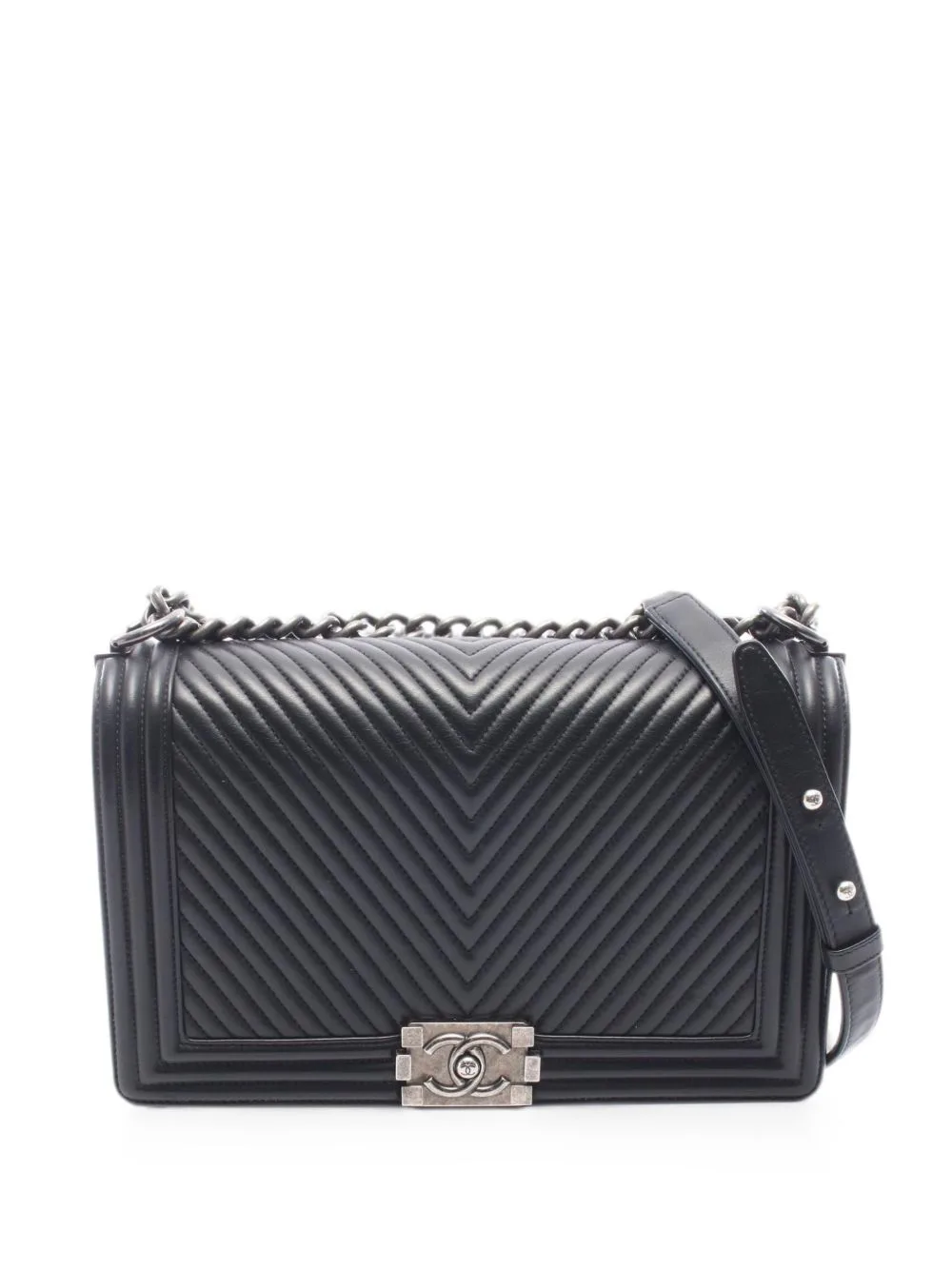 2014-2015 Large Boy Chanel Chevron Shoulder Bag