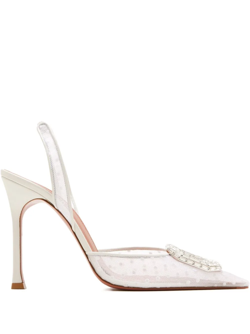 Camelia Sling 90 Polka-Dot Crystal-Embellished Pumps