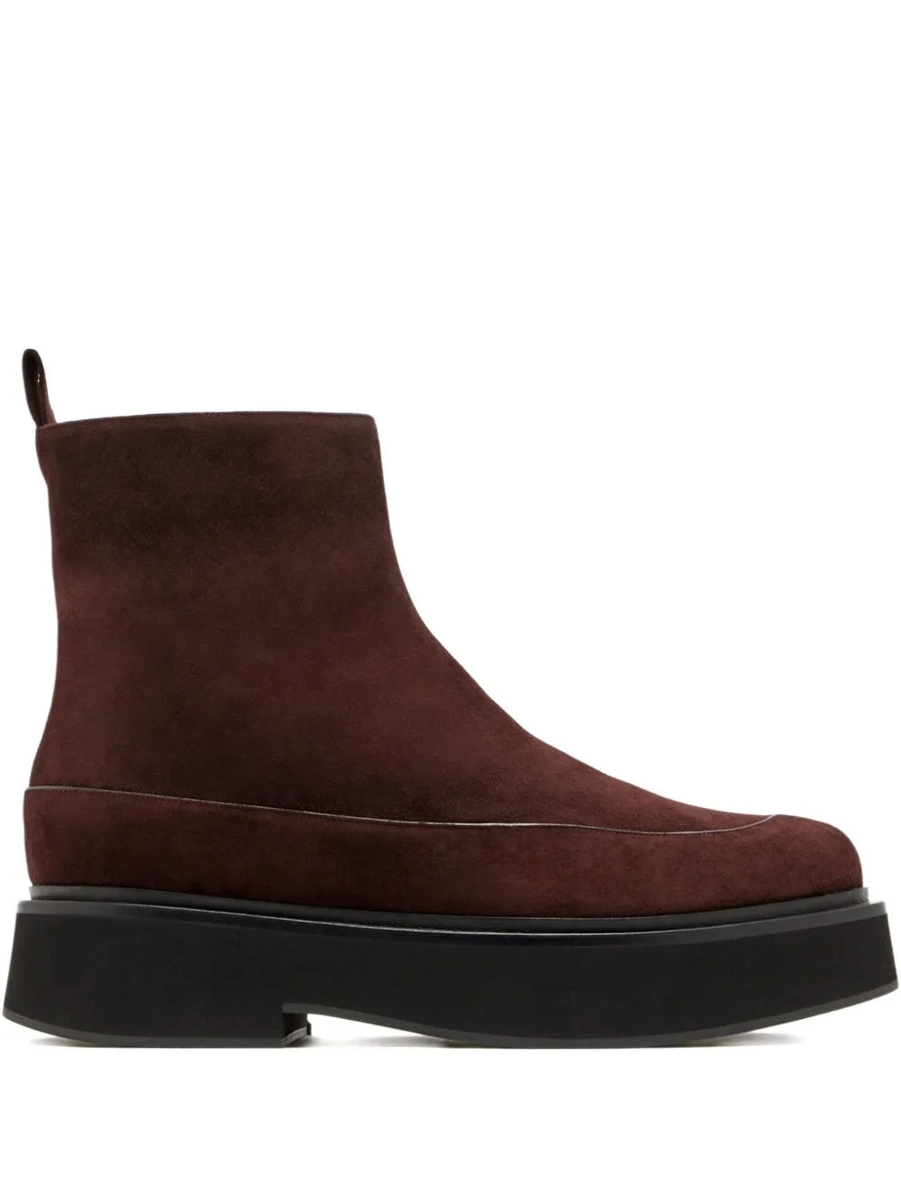 50mm Buna Platform Zip Ankle Boots