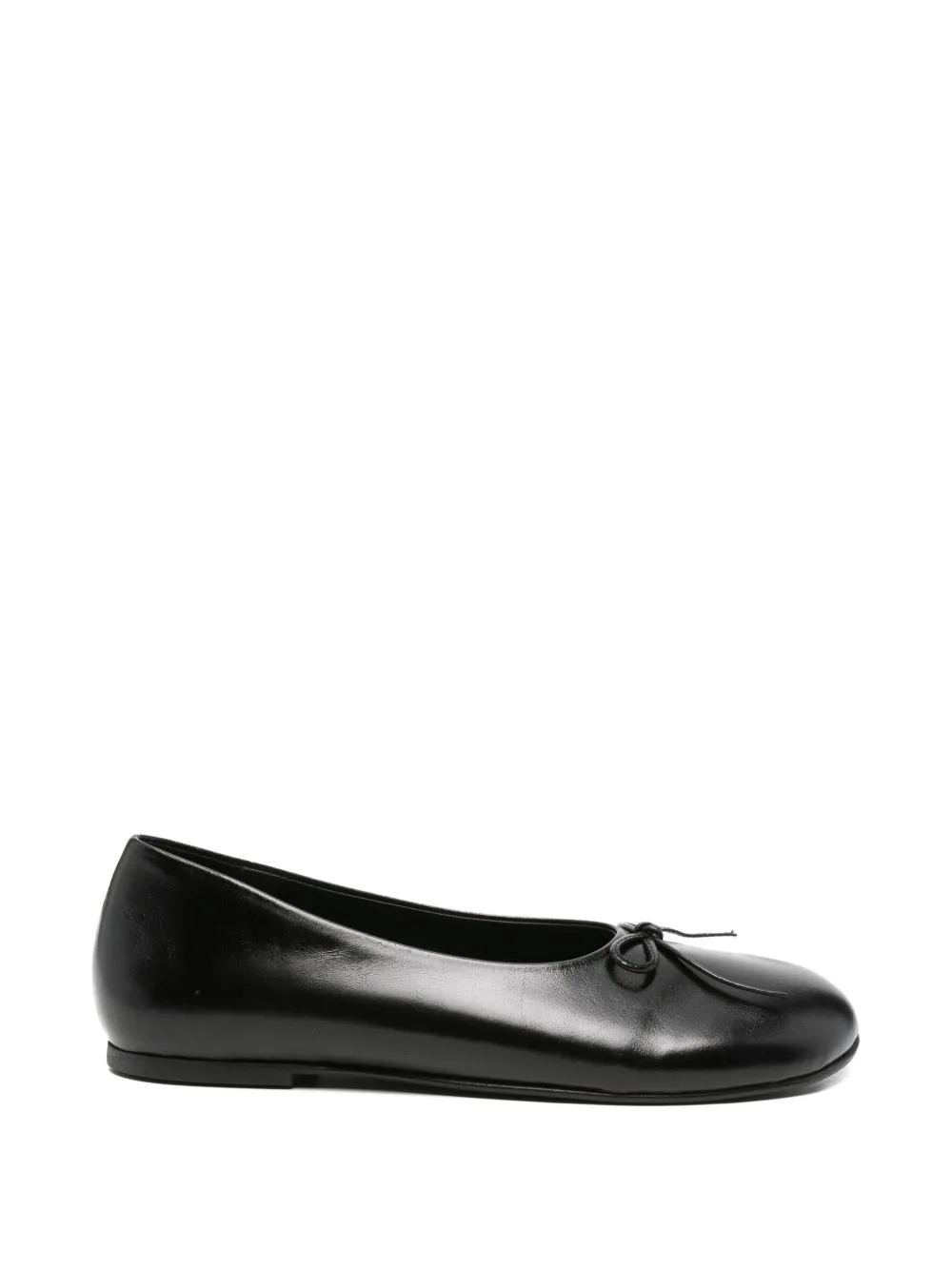 Napoli Bow-Detail Leather Ballet Flats