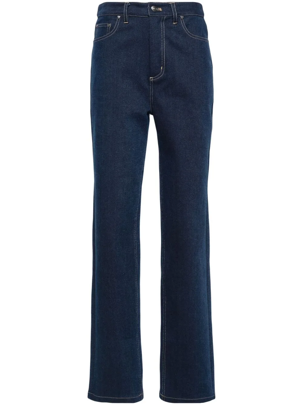 Straight-Leg Cotton-Blend Jeans