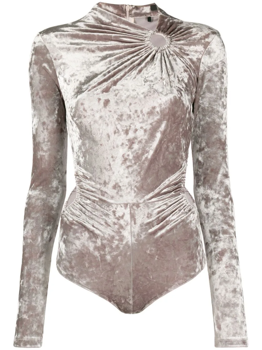 Gathered-Detail Long-Sleeve Body