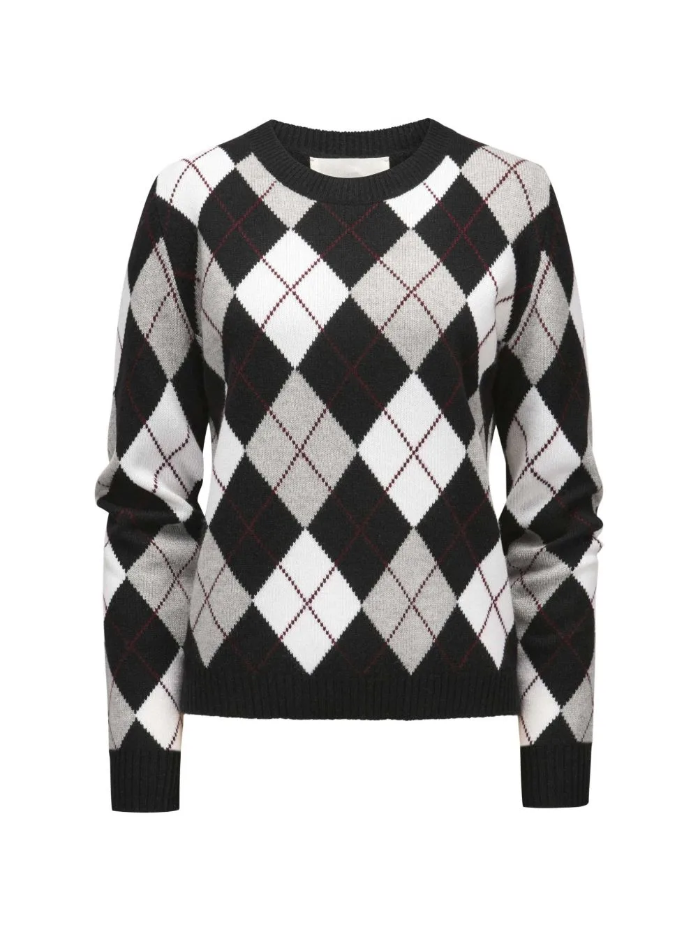 Argyle-Knit Cashmere Sweater