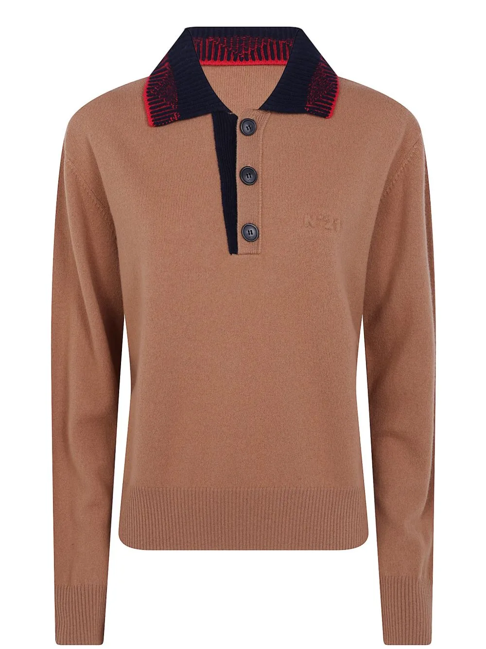 Wool Polo-Collar Sweater