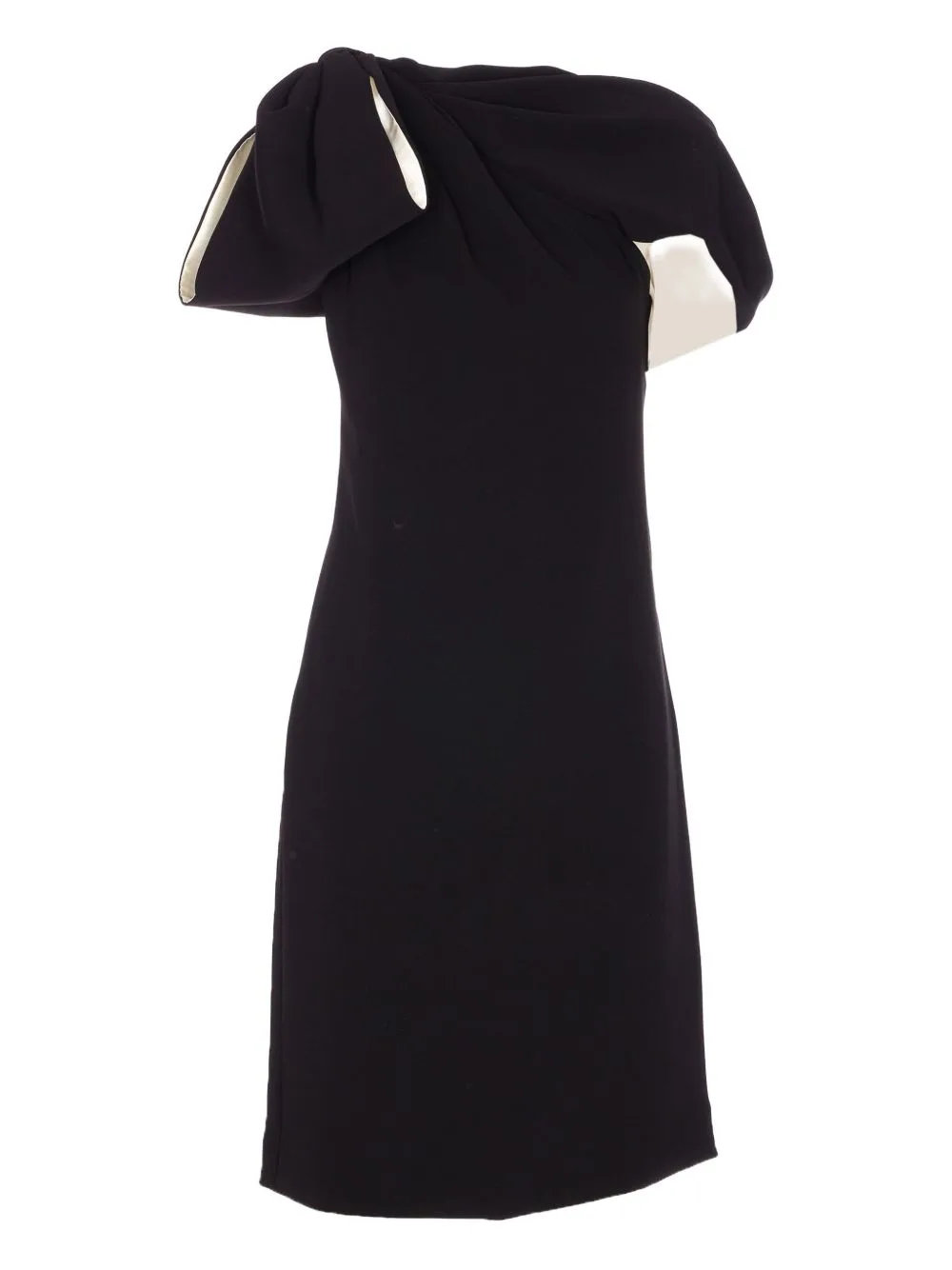 Bow-Detail Zip Mini Dress