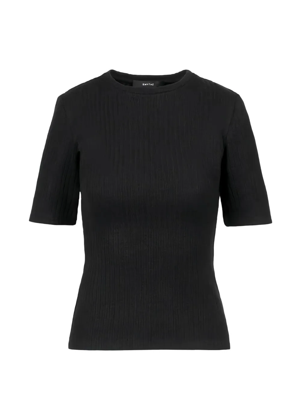 Ribbed-Knit Crew-Neck T-Shirt