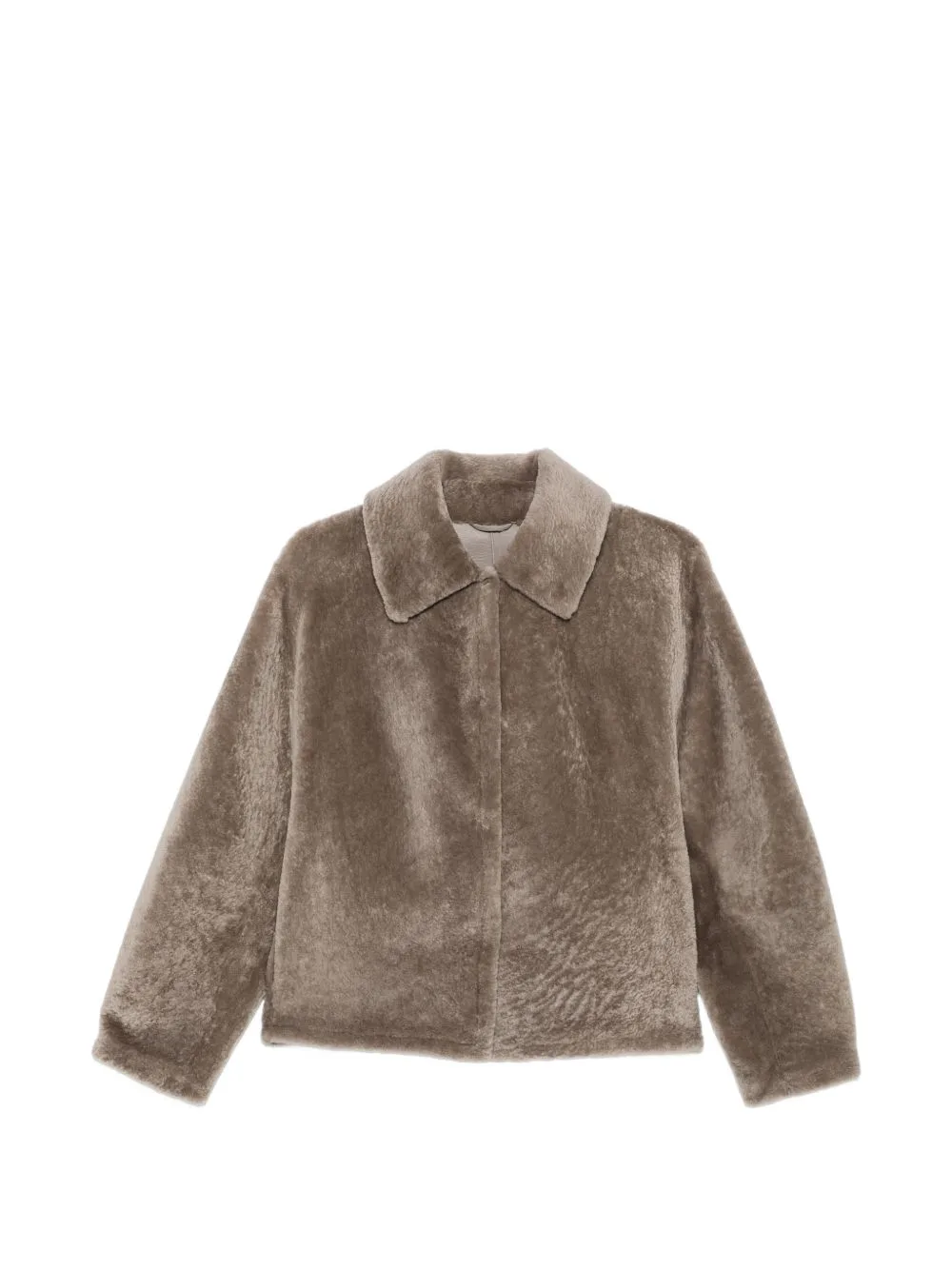 Shearling-Finish Collared Jacket