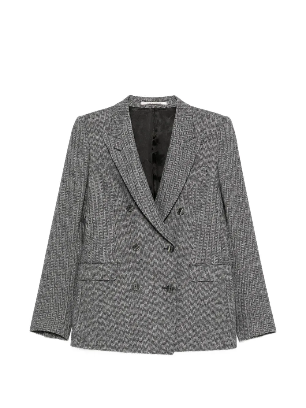 Herringbone Double-Breasted Jacket