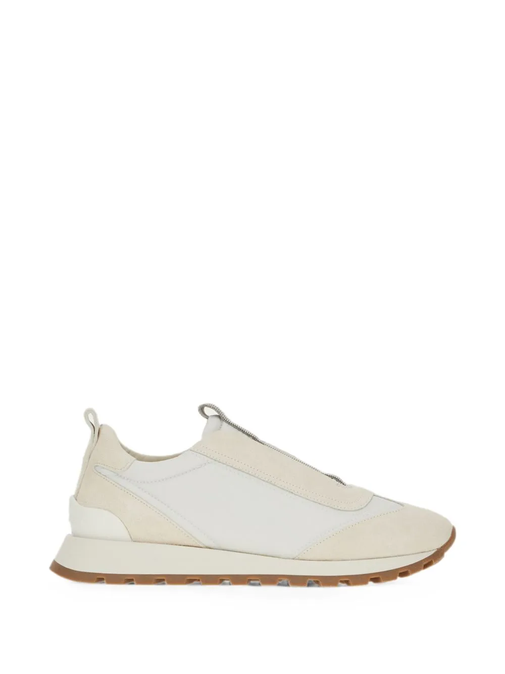 Suede-Panelled Sneakers