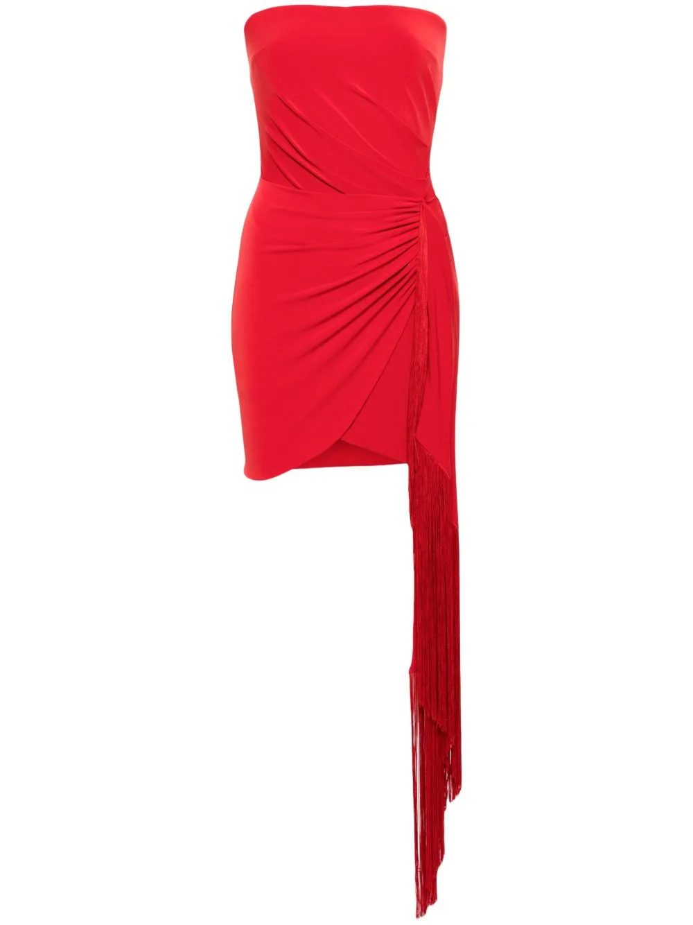 Fringed-Sash Mini Dress