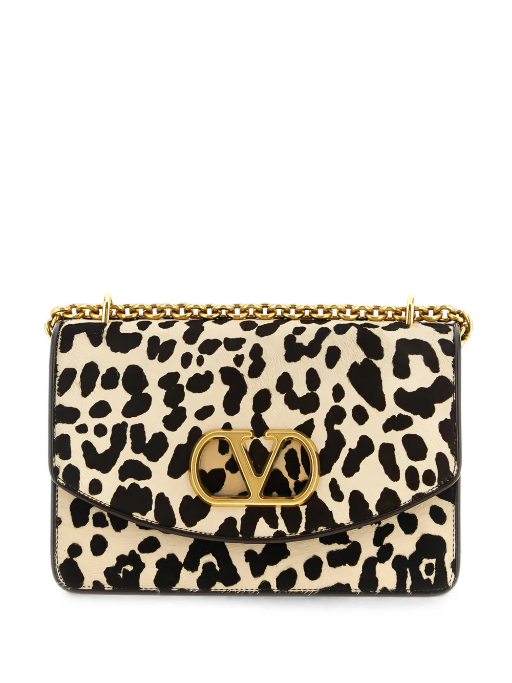 VLogo Signature Leopard-Print Shoulder Bag