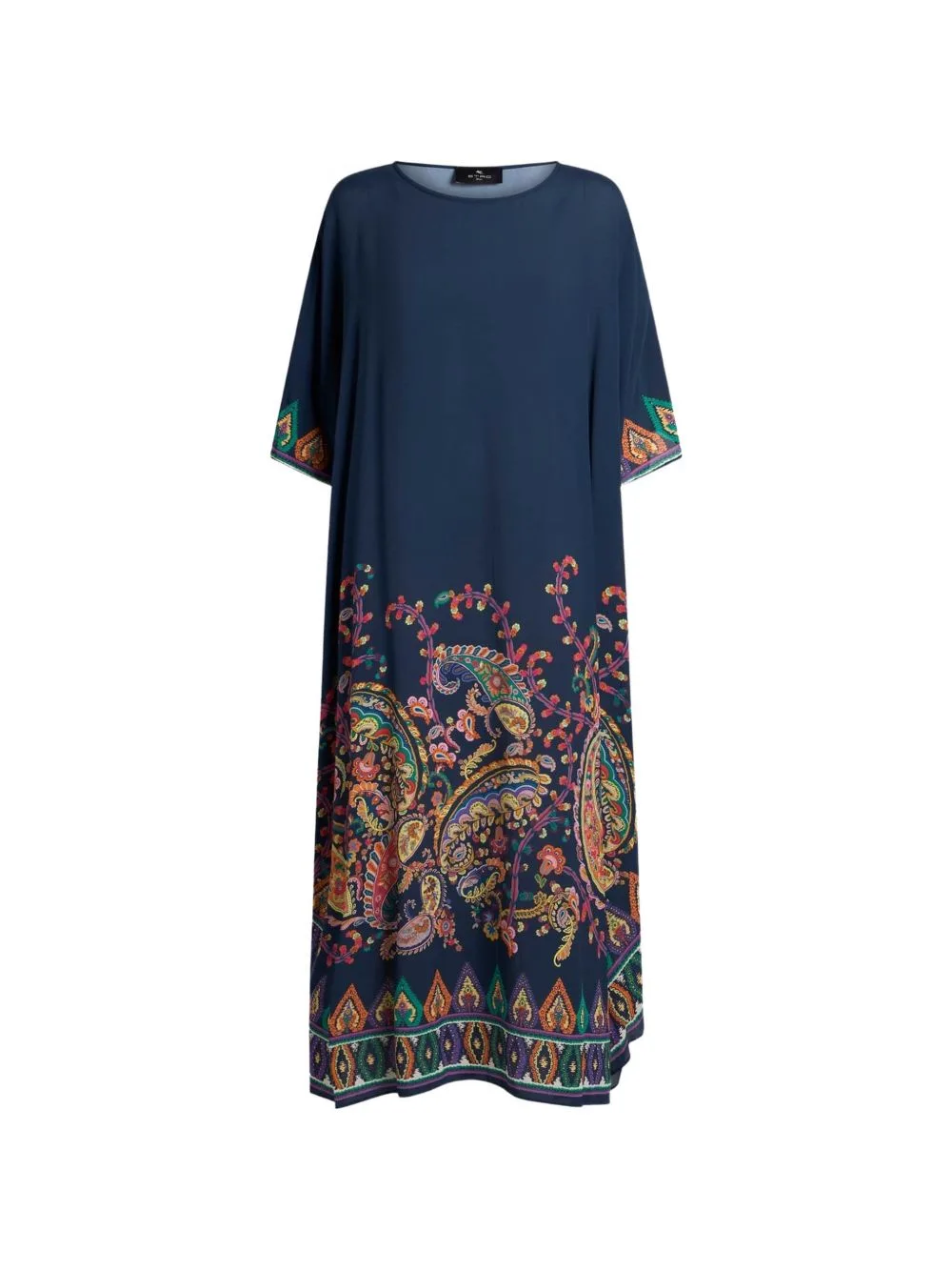 Paisley-Print Silk Dress
