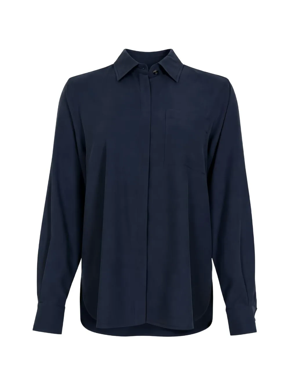 Chest-Pocket Concealed-Fastening Shirt