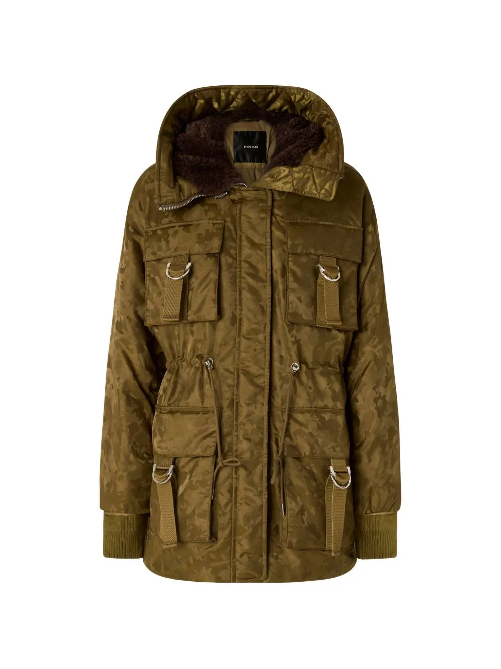 Camouflage-Print Hooded Coat