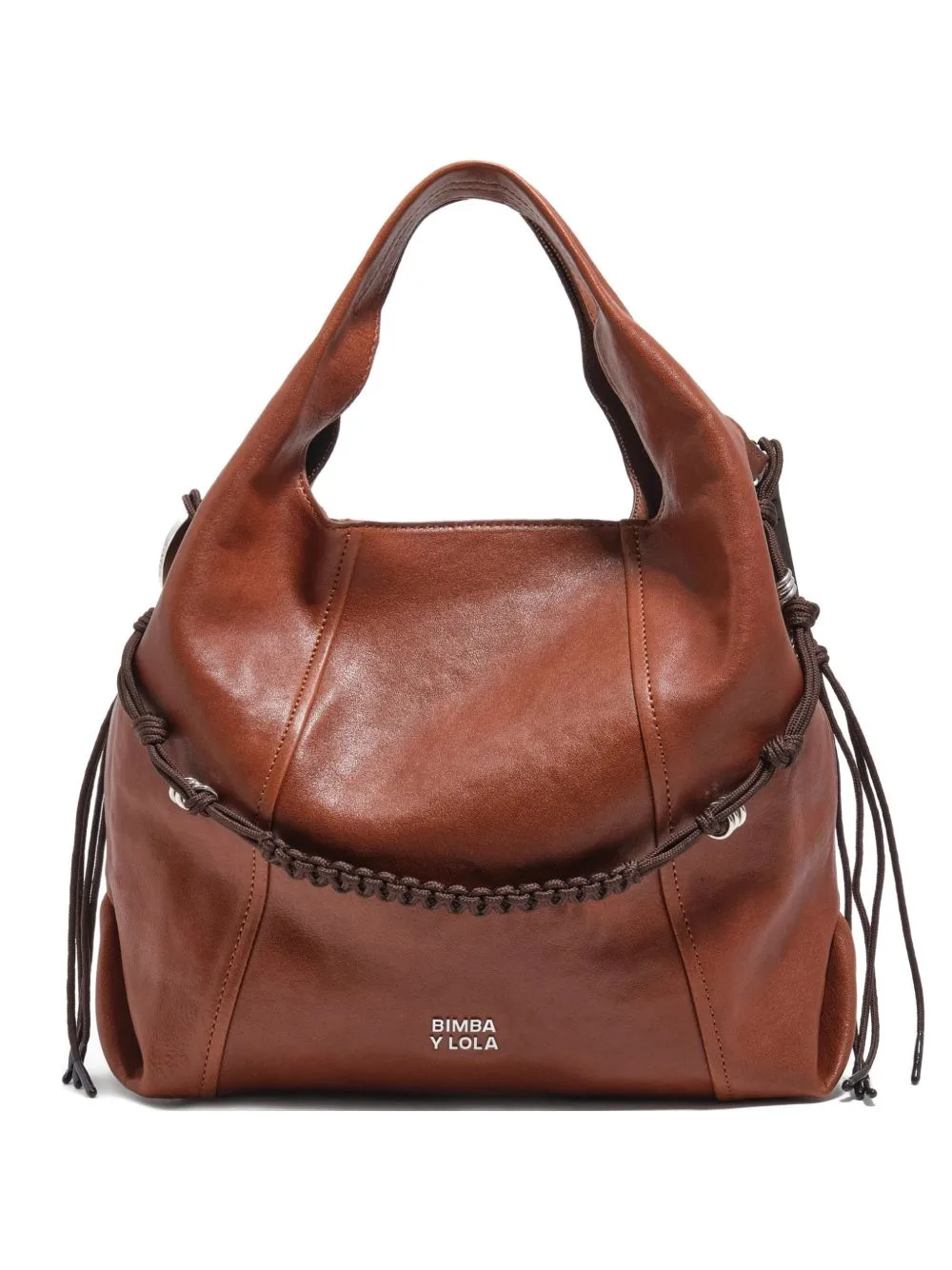 Medium Braided Leather Shoulder Bag