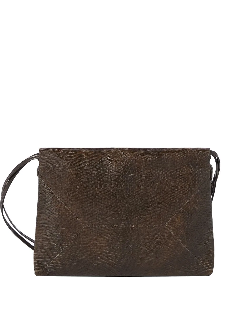 Pouch Bag in Lizard-Effect Calfskin