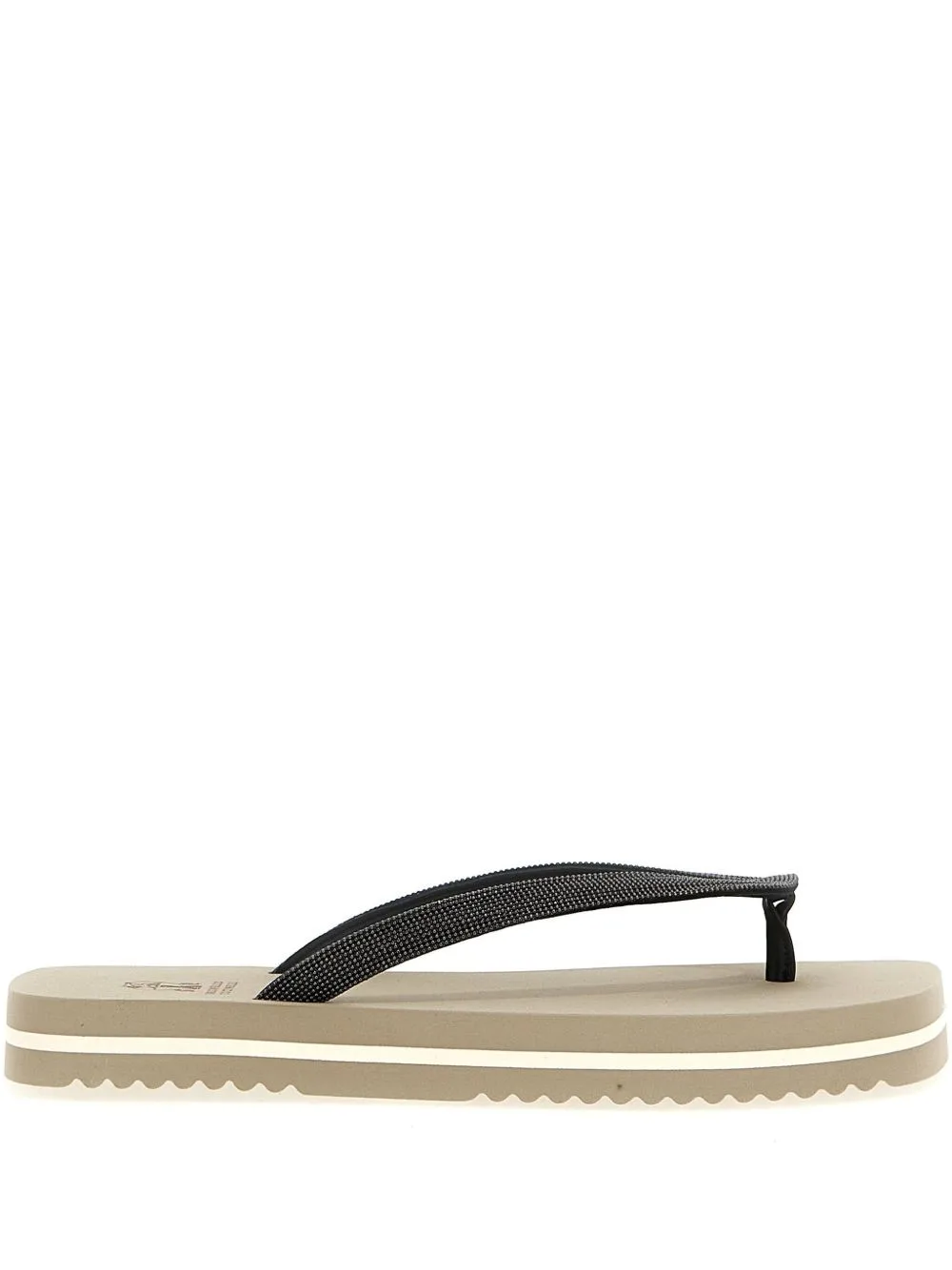 Monili-Embroidered Flip-Flops