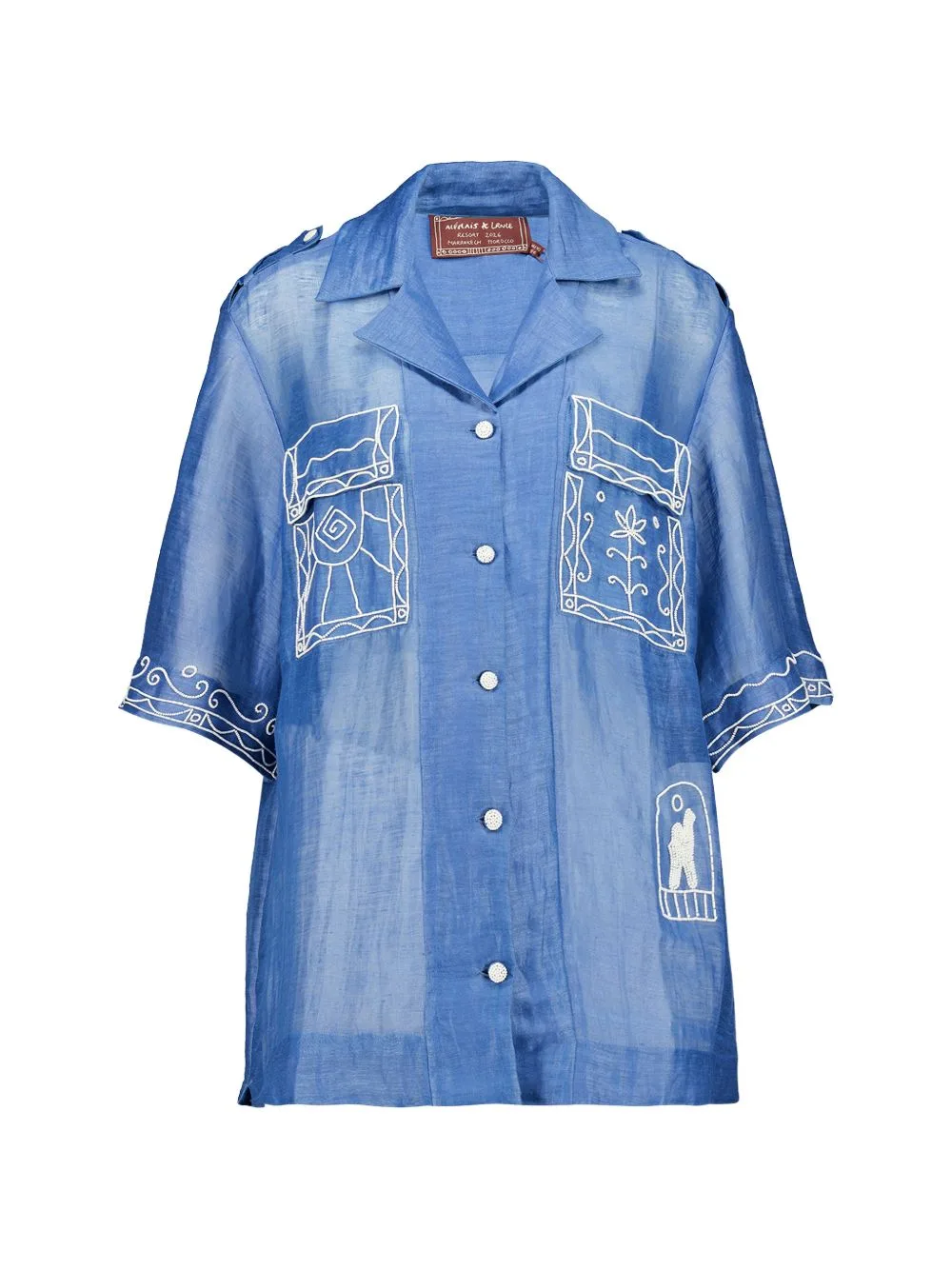 Yasmeen Embellished Short-Sleeve Shirt