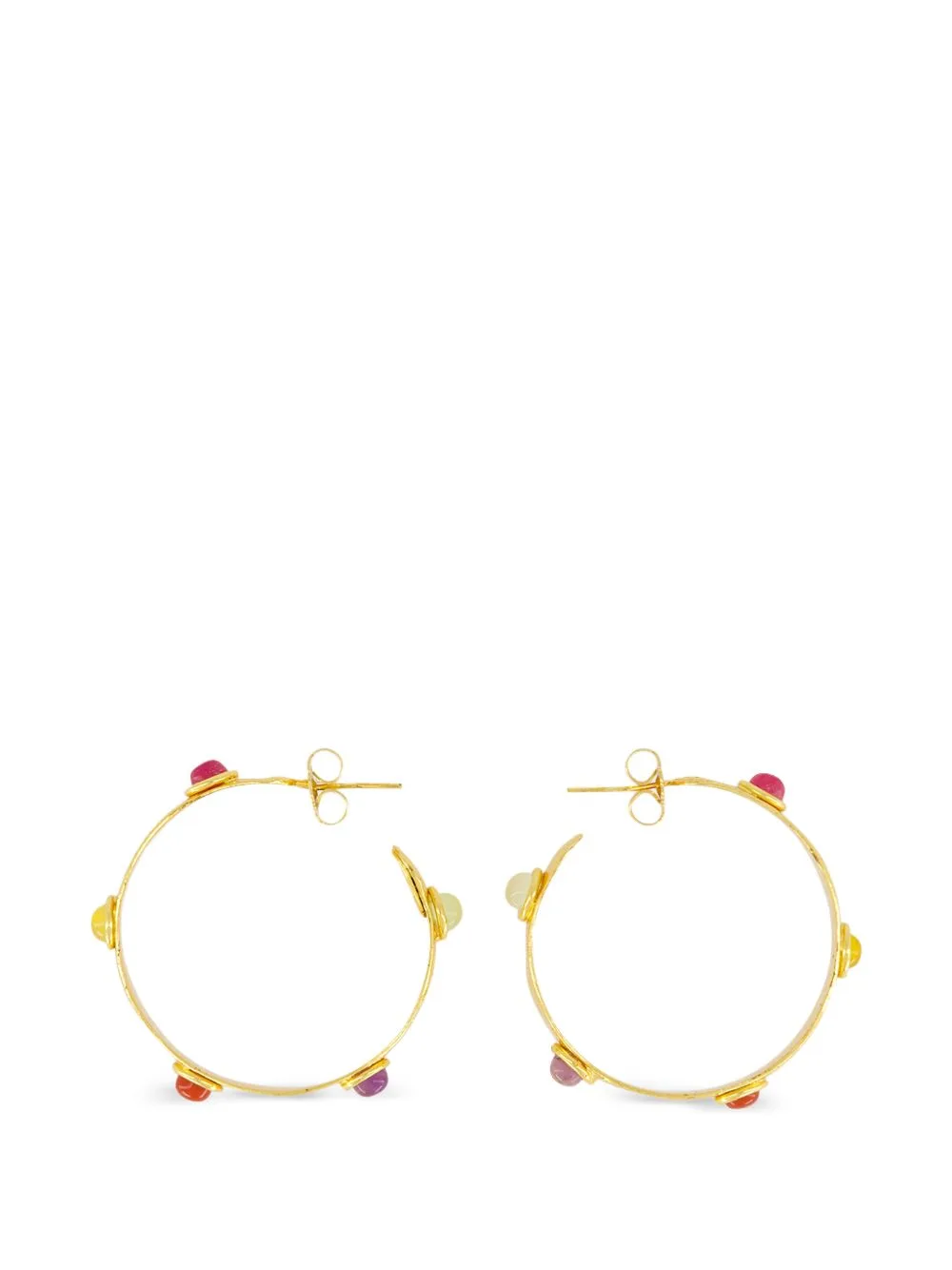 Bianca Cabochon-Embellished Hoop Earrings