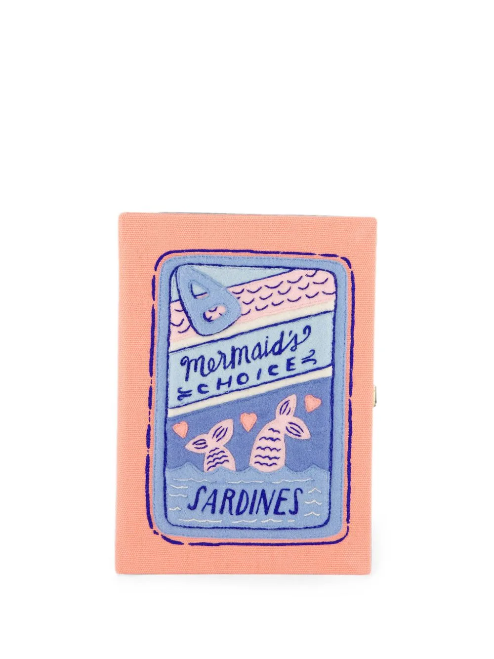 Mermaid's Choice Embroidered Book Clutch Bag